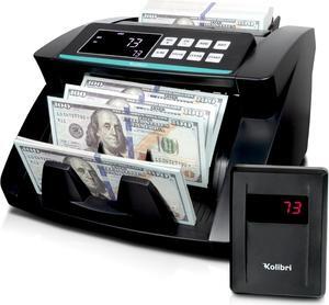 Money Counter Machine with Advanced Fake Detection & LCD Display | 1,500 Bills per Minute Single-Denomination Cash Counter | Bill Counter Machine (US Customer Support)