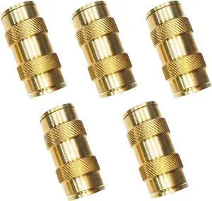 Push to Connect Fittings 5/8 Inch Tube OD Pneumatic Fittings DOT Air Fittings Air Line Fittings Air Hose Fittings Air Compressor Quick Connect Fittings Brake Line Fittings 5pcs