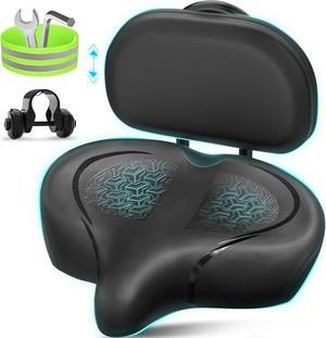 Bicycle Seat, Bike Seat for Women Men Extra Comfort Wide, Oversized Comfortable Seats Saddle for Peloton Bikes, Fit for Exercise Bikes, Electric Bikes, Mountain Bikes, Cruiser Bikes