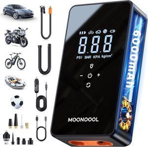 Tire Inflator Electric Portable Air Pump, 150 PSI Electric Auto Pump Compressor, Faster Air Inflator for Bike, Car, Motorcycle, Ball, Paddle Board, Kayak, Inflatable Boat