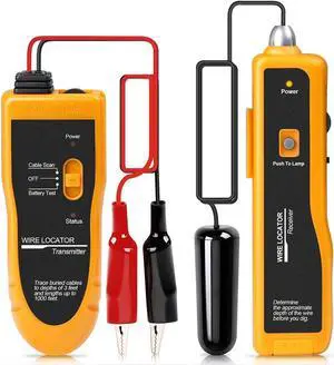 Underground Cable Locator, Wire Tr with Earphone, Cable Tester for Dog Fence Cables Irrigation Control Wires