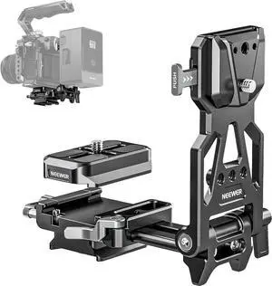 Foldable V Mount Battery Plate with Arca Type Camera Baseplate for RS4 RS3 Gimbal & Tripod, Lightweight DSLR Camera Video Rig Compatible with SmallRig V Mount Battery & Cage, PS015