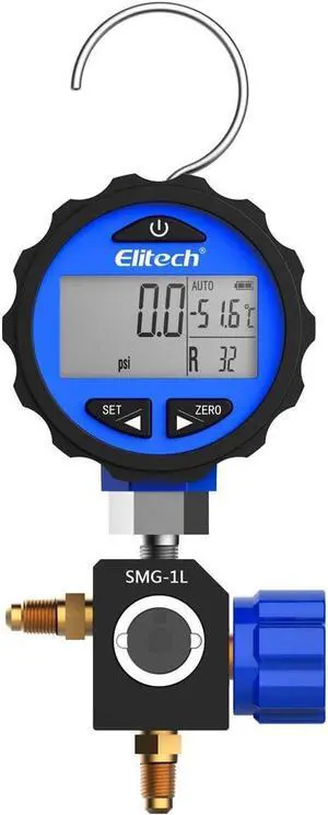 SMG-1L Single Manifold Gauge Pressure Gauge for 87+ Refrigerants -14.5-500 PSI SMG-1L Single Manifold Gauge Pressure Gauge for 87+ Refrigerants -14.5-500 PSI