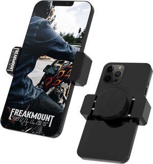Magnetic Motorcycle Phone Mount - Harley Davidson Accessories - Premium Billet Aluminum Holder for Gas Tank or Any Magnetic Surface, High-Speed Magnets - Fits Most Phones, Black