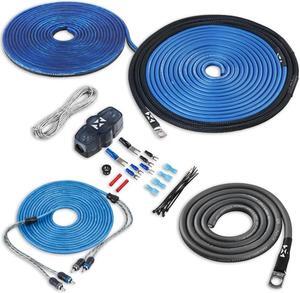 True 8 Gauge AWG 100% OFC Complete Amplifier Wiring Kit with 2-Channel RCA Cable - XKIT82