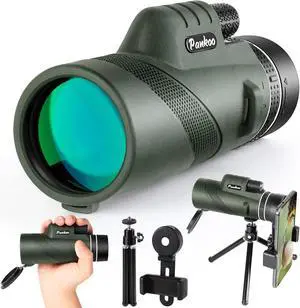40X60 High Power Monocular Telescope with Smartphone Holder & Tripod, Power Prism Compact Monoculars for Adults, HD Monocular Scope for Bird Watching Hiking Concert Travelling