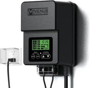 Outdoor Low Voltage Transformer 120W Landscape Lighting Transformer with Timer and Built-in Photo Sensor 120V AC to 12V AC for LED Spotlight, Pathway Garden Lighting
