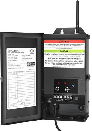 300W Wi-Fi Low Voltage Landscape Transformer, 2 Independent Channels, 2.4GHz Smart Landscape Lighting Transformer, Work with Alexa & Google Assistant,120V to 12V 15V AC, ETL Listed