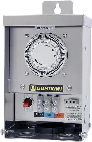 75 Watt Outdoor Landscape Lighting Low Voltage Transformer 120V AC to (12V-15V AC) Multi-Tap - Weatherproof for Pathway Lights, Spotlight and Pool/Spa Lightings - ETL Listed