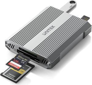 4 in 1 CFexpress Type B Card Reader - SD4.0 UHS-II & Micro SD Card Reader with USB-A Hub 10Gbps USB 3.2 Gen 2 CFexpress Adapter for CFexpress Type B/SD UHS-II/Micro SD 3.0/SDHC/SDXC/SDUC