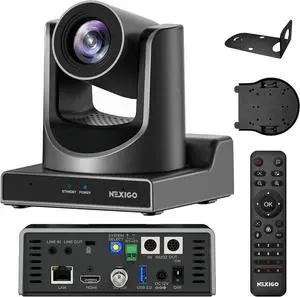 PTZ Camera 20X Optical Zoom with PoE HDMI/3G-SDI/USB/LAN IP Streaming Outputs, Auto AI Tracking for Video Conferencing Live Streaming Meeting Church Services Worship Skype Zoom Teams OBS