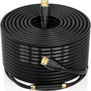 4K HDMI Cable 150ft, High Speed Hdmi Cables (HDMI2.0,18Gbps,1080P)-Ethernet Audio Return Video 4K HDMI Cable, Ultra High Speed Gold Plated Connectors, Compatible with Playstation Arc PS3 PS4 PC HDTV