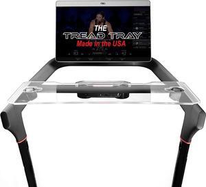 The Tread Tray 2.0 | Compatible with Peloton Tread (Does NOT FIT Tread Plus), Made in USA | Walking Desk Attachment Holder for Laptop, Tablet, Phone, & Book (Clear)
