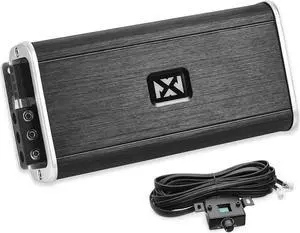 VADM1 Monoblock 1-Ch Class D Amplifier 1000W Max, 500W RMS High Power, 1/2/4-ohm Stable, Low Pass X-Over, Bass Boost, Remote Subwoofer Bass Knob, for Car/Truck/Marine/UTV/Motorcycle