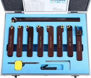 3/4" 9 Pieces/Set, Indexable Carbide Turning Tools and Boring Bar, 2988-0034