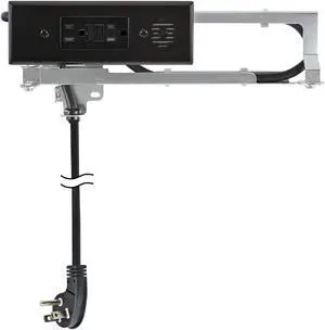 Docking Drawer Blade in-Drawer Outlet, Integrated Safety Shutoff, (2) 15 amp AC GFCI, Black
