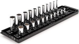 1/4 Inch Drive 12-Point Socket Set with Rails, 22-Piece (5/32-9/16 in.) | SHD90213