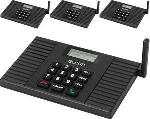 Wireless for Home - Full Duplex Wireless Intercom System - Hands Free 1.1 Mile Range Two-Way Communication System - Expandable Intercom System for Business, House, Office - 4 Pack