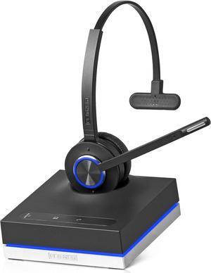 LH570 2-in-1 Wireless Office Headset with Mic - Computer & Telephone Headset - DECT Headset (NOT Bluetooth) - 5 Year Warranty - Phone Headsets for Office Phones - Best Headset for Noisy Office