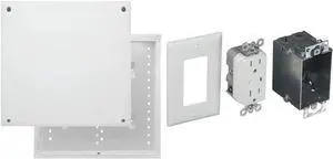 14 Inch Media Enclosure and Duplex Outlet Kit with Surge Protection (36456902V1)