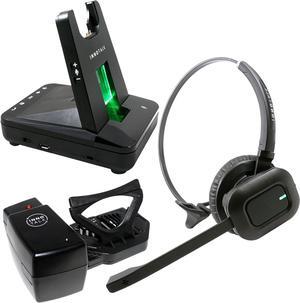 Wireless Headset for Desk Phone with Remote Hook On and Off Handset Lifter, 300 Feet Mobility 10 Hours Talking (Explorer)