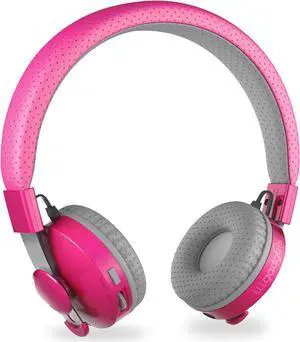 Untangled Pro On-Ear Wireless Kids Headphones for School, Microphone, Volume Limited, SharePort Technology, SoftTouch Padding, Pink