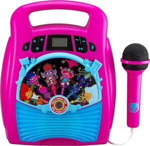 New Trolls World Tour 2 Bluetooth MP3 Karaoke Machine Player Portable with Light Show Store Hours of Music with Built in Memory Sing Along Using The Real Working Microphone USB Port