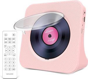 CD Player Portable with Bluetooth 5.0, HiFi Sound Speaker, CD Music Player with Remote Control, Dust Cover, FM Radio, LED Screen, Support AUX/USB, Headphone Jack for Home, Kids, Kpop, Gift