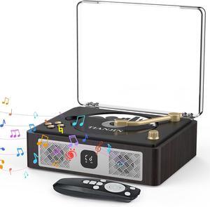 CD Player Portable with Bluetooth Retro Portable CD Player Desktop CD Players for Home Built-in Speakers Rechargeable Headphone Jack AUX-in Vintage CD Player