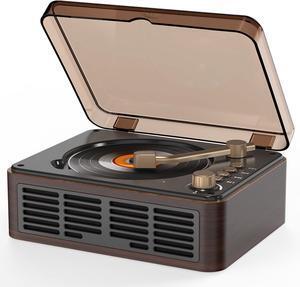 CD Player Portable with BluetoothDouble HiFi Sound Speakers,Desktop CD Music Players,Support AUX/USB/Headphone Jack/Music Fiber Optics/FM Radio Boombox for Home,Office (Brown)