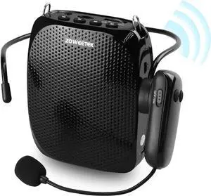 Original Voice Amplifier for Teachers with 2 Microphones, Wireless Voice Amplifier Microphone Headset, Portable Speaker Megaphone for Classroom, Training, Teaching, Yoga, Meeting, Speech