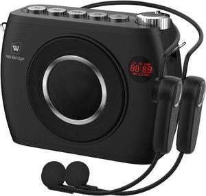 Wireless Voice Amplifier with Dual Bluetooth Microphones Headset, Portable Pa System Bluetooth Speaker and Microphone, Megaphone Speaker Mic for Teachers, 25W High Capacity 8000mAh S96