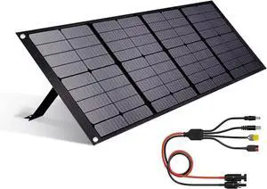 100W Portable Solar Panel for Power Station and USB Devices, Foldable Solar Panel Charger Waterproof IP65 Outdoor Camping RV Travel,Compatible with Jackery/Goal Zero/Bluetti/Anker Solar Generator