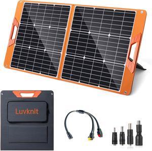 100W Portable Solar Panel for Power Station, Monocrystalline Foldable 100 Watt 18V Solar Panel Charger for Camping, High Efficiency IP65 Waterproof for Outdoor RV Trip