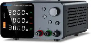 DC Power Supply, 30V 10A Bench Power Supply with Encoder Adjustment, 5V/3.6A USB&Type-C Quick-Charge, Variable Power Supply with Output Enable/Disable Button, Short Circuit Alarm (0-30V 0-10A)