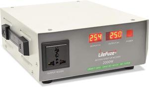2000 watt Step-Up Voltage Converter 110v to 220v Transformer with Wattage Detection Technology Heavy-Duty -110/120v to 220/240v Converter  Circuit Breaker Protection - CE Certified