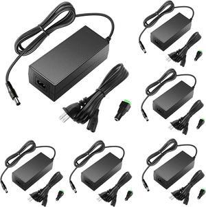 24V Power Supply 3A 72W AC/DC Adapter, 6-Pack 100~240V AC to DC 24 Volt 3amp 2.7A 2.5A 2.3A Converter Transformer 5.5x2.5mm Plug for LED Strip Lights 3D Printer CCTV Camera LCD Monitor