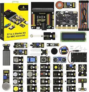37 in 1 Box Starter Kit with BBC Micro bit Controller Board V2.2, Great 37 Sensors Microbit Accessories Kit for Teens Adults Coding Electronics