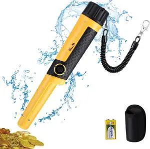 Metal Detector Pinpointer Wand: 5" Detection Depth, IP68 Fully Waterproof, Up to 66 Feet Underwater, 360°Detection Handheld Pin Pointer, 3 Modes (Buzzer, Vibration,Sound) for Adults & Kids