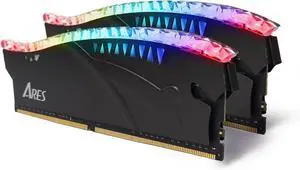32GB (16GBx2) RAM DDR4 3600MHz CL18 w/RGB XMP, 1.35V Desktop Memory Module, ARES Armor Lite for Gaming, Black