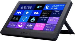 WigiDash PC Command Panel - 7 inch Touch Display, Up to 20 (5x4) Widget Grid, Customizable Hotkeys/Shortcuts/Widgets, Monitor System Performance (Windows 10 and 11, USB Powered)