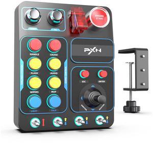 Multi-function Racing Button Box PC USB Simulation Racing Instrument Center Control Button Box -Compatible with PC/ V9 GEN2, 30 Programmable Buttons, Adjustable RGB Lighting,Truck ETS2 Hub Sim racing