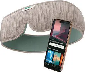 HoomBand Ultimate | Wireless Sleep Headphones Bluetooth 5.2 | 100% Blackout Mask | Sound Therapy, Free Hypnotic Stories, Meditation, White Noise | Adjustable Headband | Magnetic Cable