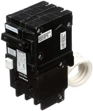 QF260A 60 Amp, 2 Pole, 120/240V Ground Fault Circuit Interrupter with Self Test Feature