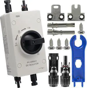 IP66 Waterproof PV Solar Panel Disconnect Switch, Solar PV DC Quick Disconnect Switch with Solar Connector for Off/On-Grid Solar System, Solar Power System, RV & Boats Etc (32A 1200V)