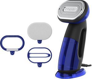 2-in-1 Handheld Steamer and Iron for Clothes, Turbo ExtremeSteam 1875W Garment Steamer and Clothing Iron,Black / Blue