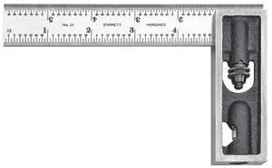 Reading Double Square with Hardened Graduated Blade - Ideal for Machinists, Toolmakers, Patternmakers - 6" Blade Length, 4R Graduation - 13C