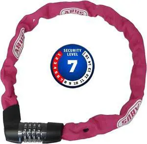 Chain Lock Tresor 1385, Combination Lock, Made of Hardened Steel, 7 mm Square Chain, ABUS Security Level 7