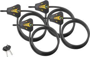 Keyed Alike Trail Camera Python Adjustable Cable Locks 8419KA-4