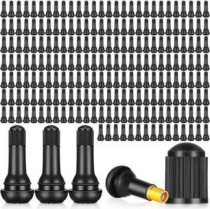 Tr413 Valve Stems Tubeless Bulk Rubber Snap-in Valve Stems for 0.453 Inch Rim Holes, Black Standard Length Replacement Tool for Car Tubeless Replacement(500 Pieces)